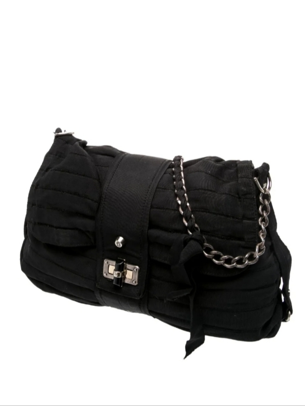 Lanvin Authentic Chain Black Shoulder Bag